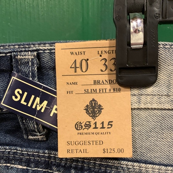 Men's Slim Fit Jeans - Blue - Picture 4 of 6